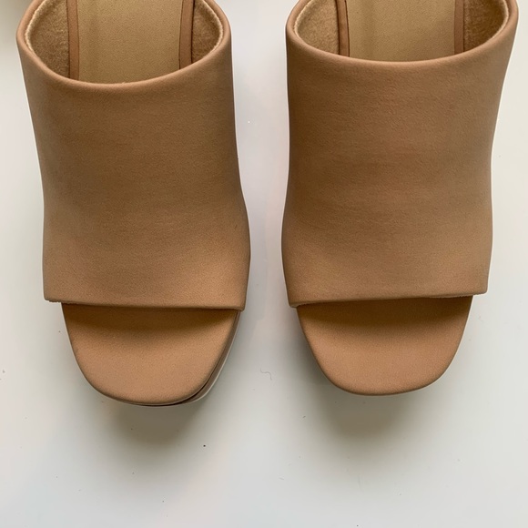 Soda tan vegan leather slide wood heel espadrilles - Picture 2 of 4